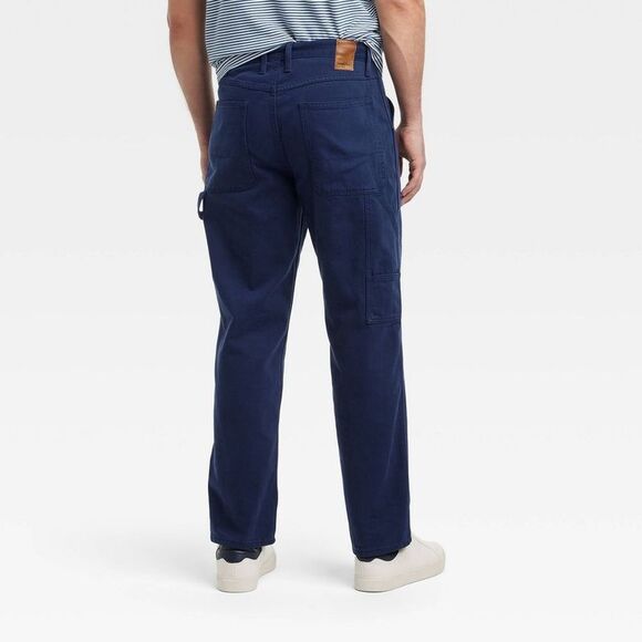 Goodfellow & Co - Men's Vintage Relaxed Straight Fit Utility Pants - Indigo - Picture 2 of 3